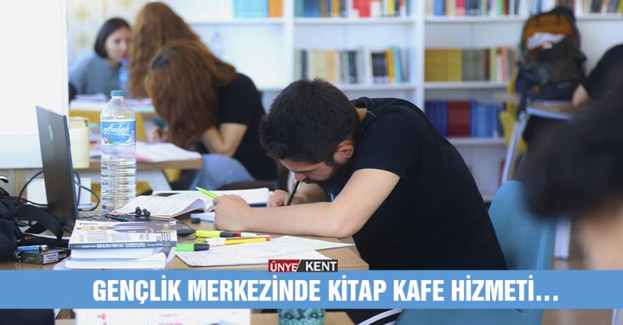 Gençlik Merkezinde kitap kafe hizmeti…