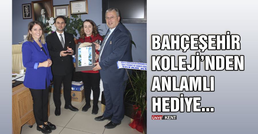 Bahçeşehir Koleji’nden anlamlı hediye… 
