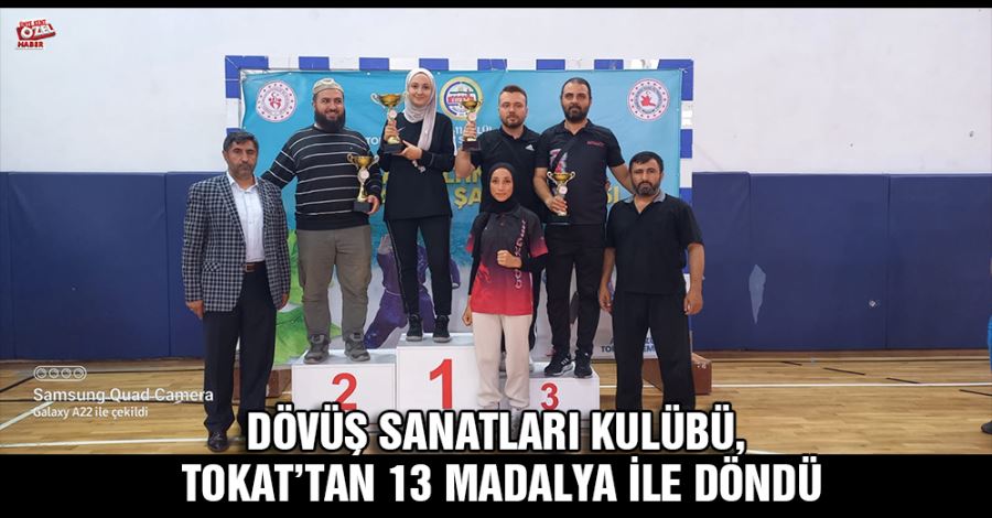 Dövüş Sanatları Kulübü, Tokat’tan 13 madalya ile döndü