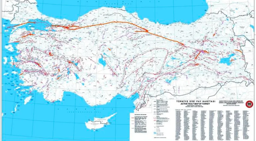 45 il diri fay hattı üzerinde!
