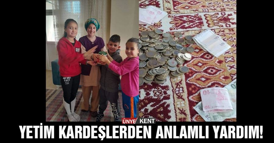   Yetim kardeşlerden anlamlı yardım!