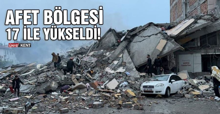   Afet Bölgesi 17 İle Yükseldi!