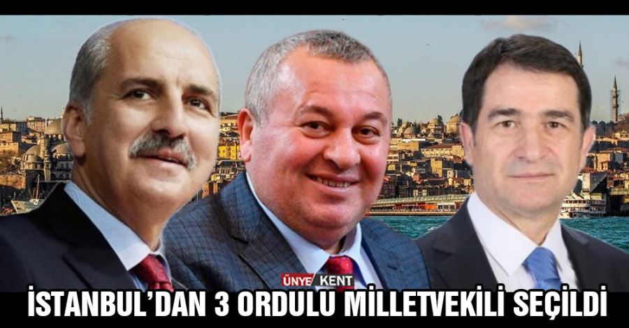  İstanbul’dan 3 Ordulu Milletvekili seçildi 