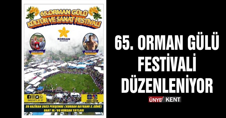 65. Orman Gülü Festivali düzenleniyor