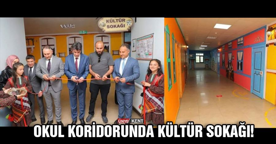   Okul koridorunda kültür sokağı!