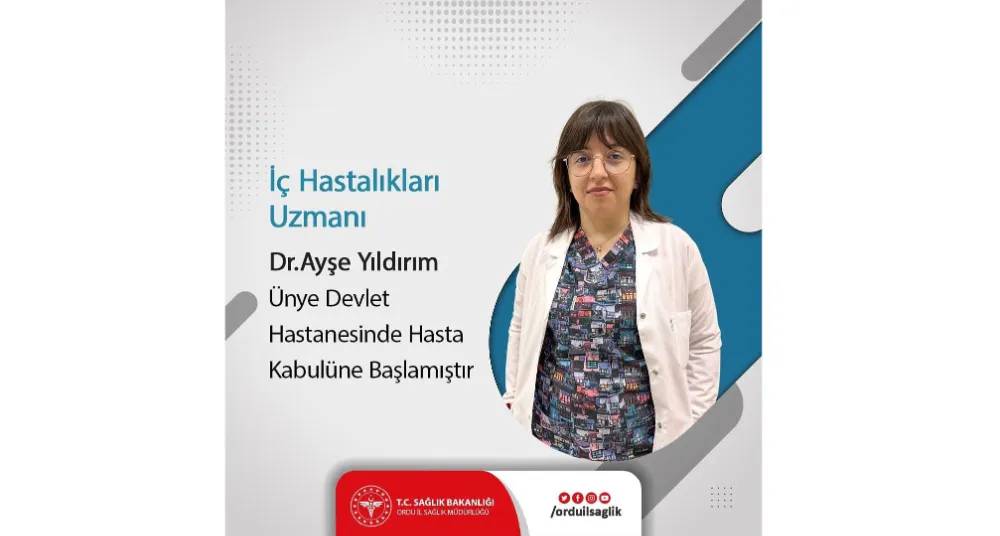 Hastanenin 6. Dahiliye Uzmanı Yıldırım oldu… 