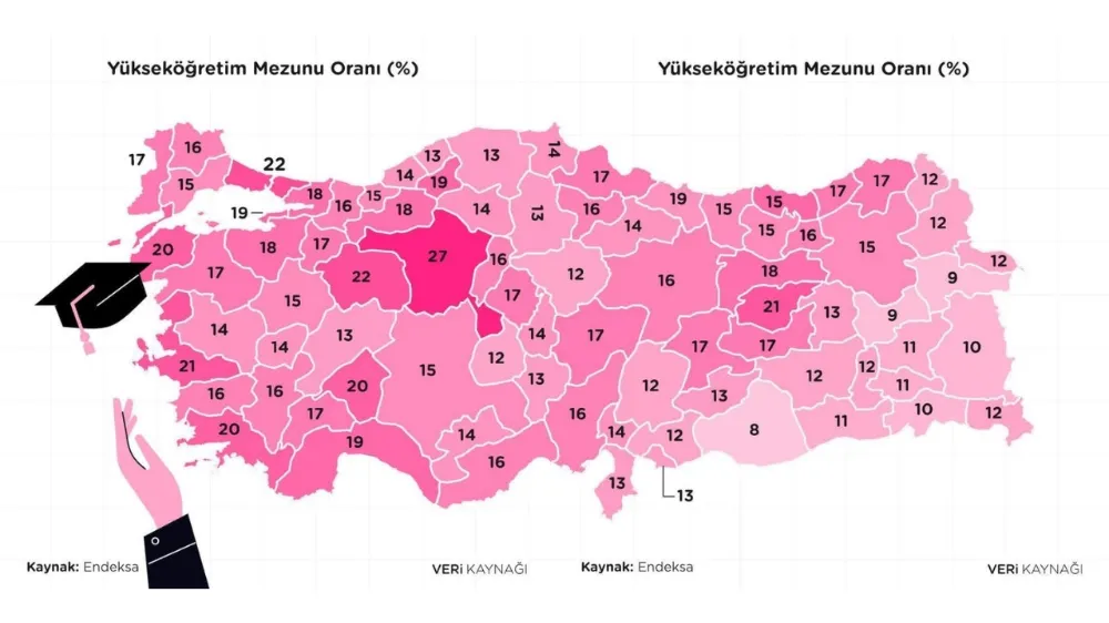 Yükseköğretim mezunu kaç Ordulu var? 