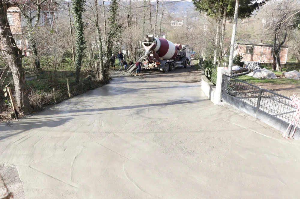 Fatsa İslamdağ’da beton yol sevinci