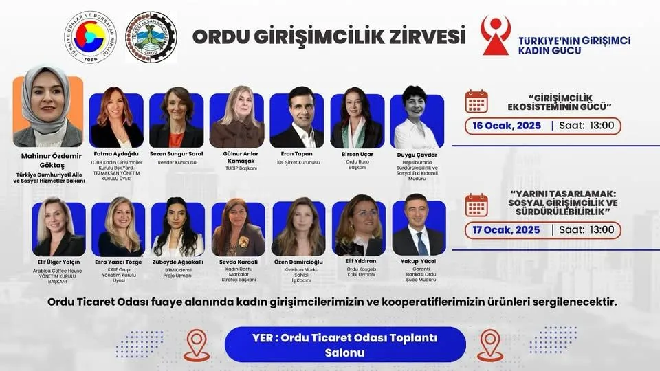 Kadın Girişimciler Ordu’da sahneye çıkıyor!