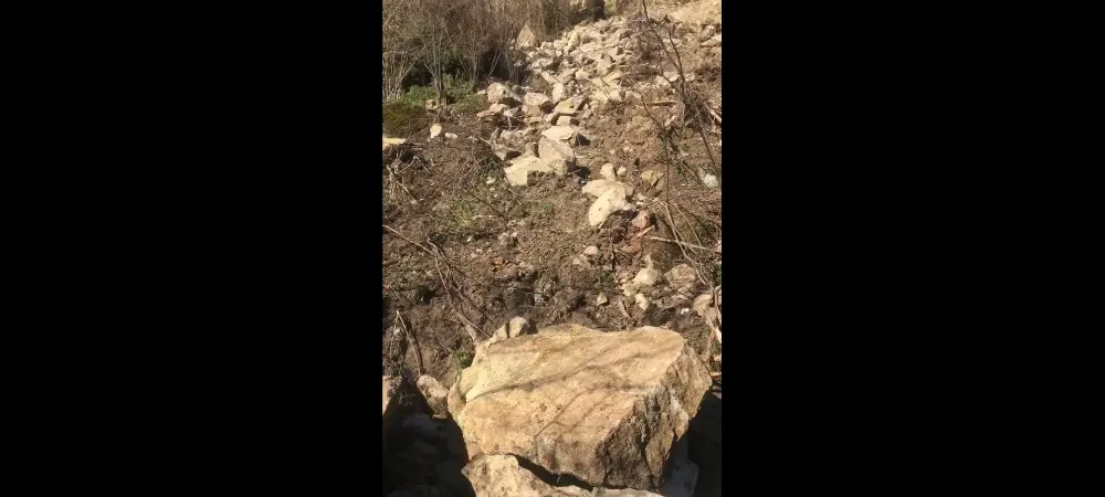 Erenyurt’ta heyelanda fındık bahçesi zarar gördü!