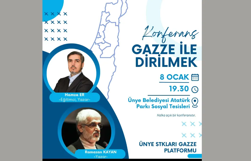 “Gazze ile Dirilmek” için 8 Ocak’ta Ünye’de konferansa davet! 