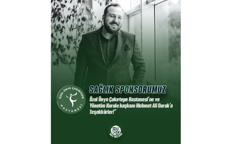 Ünye 1957 Spor’a Çakırtepe Hastanesi’nden sağlık sponsoru desteği
