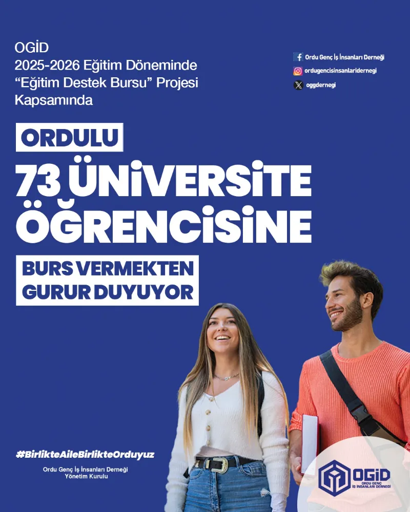 Ordu’da 73 başarılı öğrenciye burs desteği