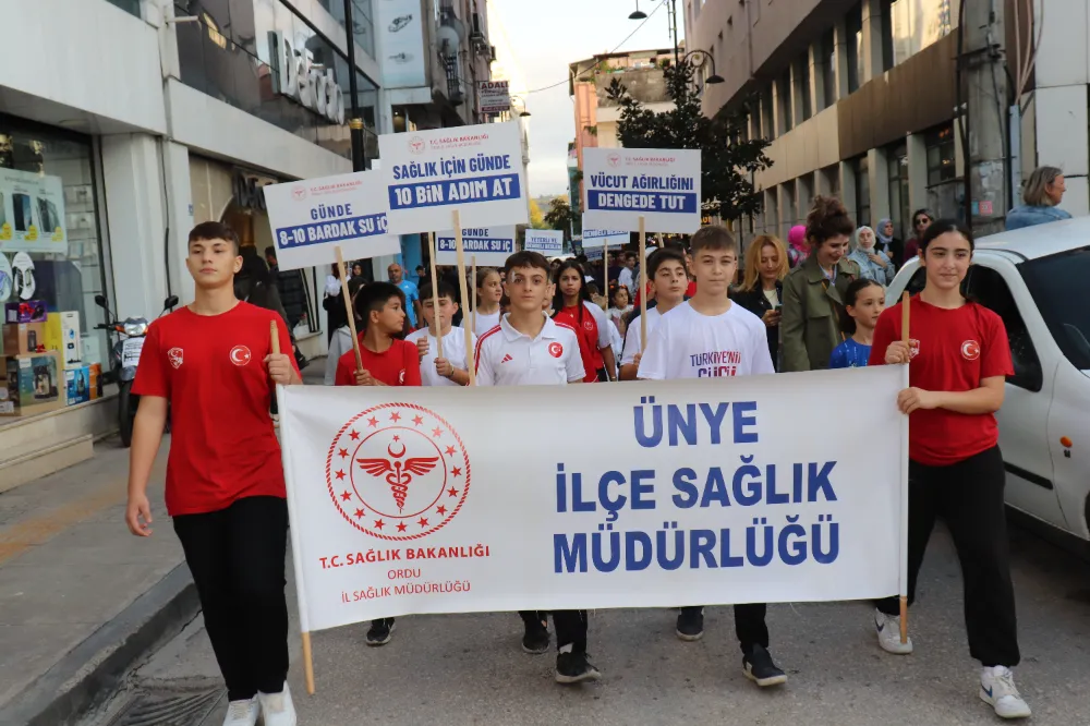 Ünyeli sporcular ve sağlıkçılardan sağlıklı yaşam vurgusu!