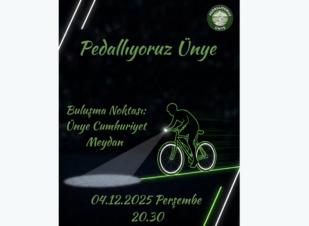 Ünye’de bisiklet tutkunları son kez akşam sürüşünde buluşuyor