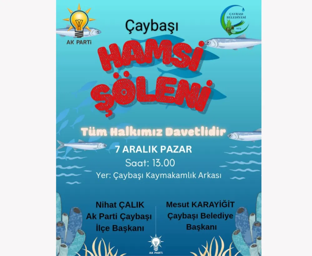 Çaybaşı’nda ilk Hamsi Şöleni 7 Aralık’ta…