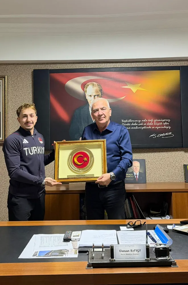 İkizce Belediye Başkanı Kaygı’dan, Halterci Yusuf Fehmi Genç’e tebrik… 