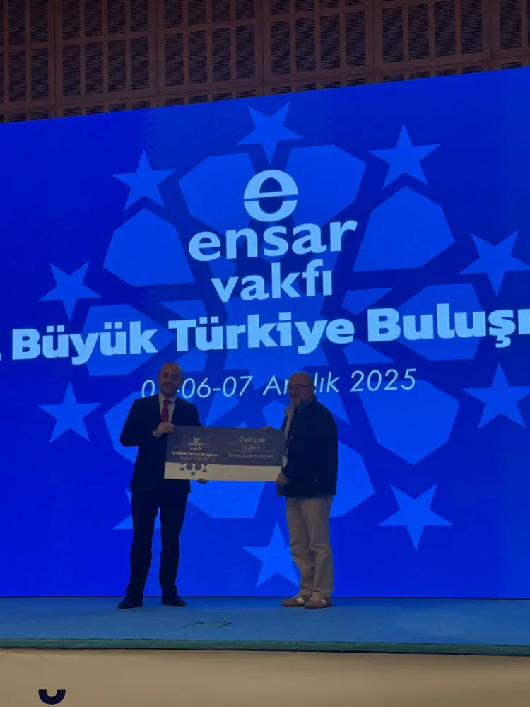 Ensar Vakfı Ünye Şubesi’ne “Örnek Faaliyet Ödülü”