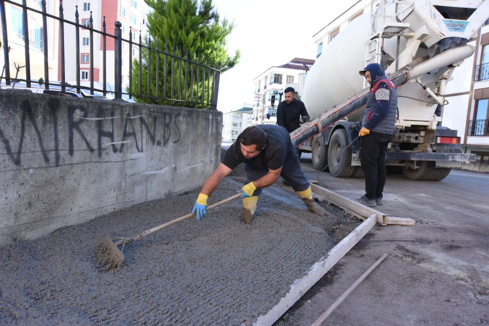 Altınordu’da 2 bin 200 metre uzunluğunda kaldırım hizmette…