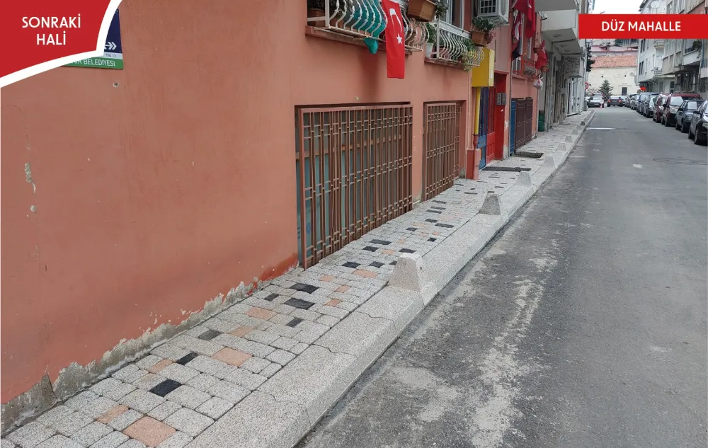 Altınordu’da 2 bin 200 metre uzunluğunda kaldırım hizmette…