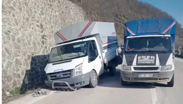 Fatsa yolunda hayvan taşıyan araç kaza yaptı