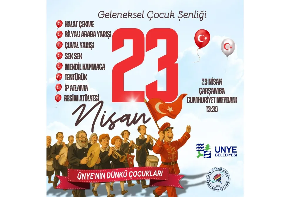 Ünye’de 23 Nisan Çocuk Şenliği