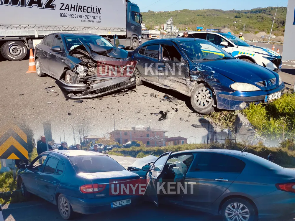 Ünye’de iki otomobil çarpıştı, 2 kişi yaralandı