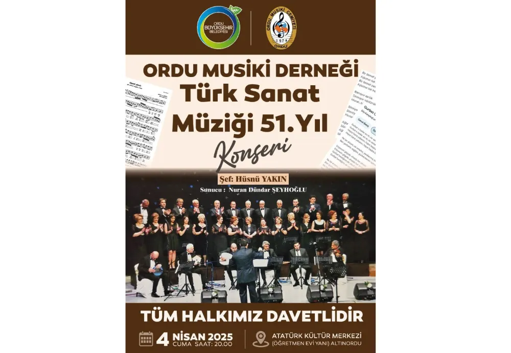 Ordu Musiki Derneğinden 51. yıl konseri…