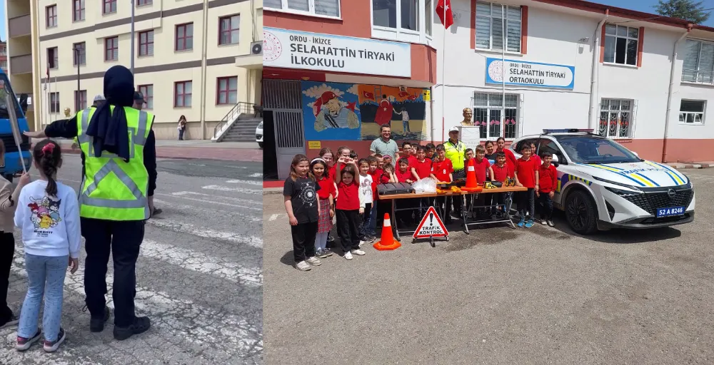 Çaybaşı ve İkizce’de çocuklara trafik bilinci aşılandı