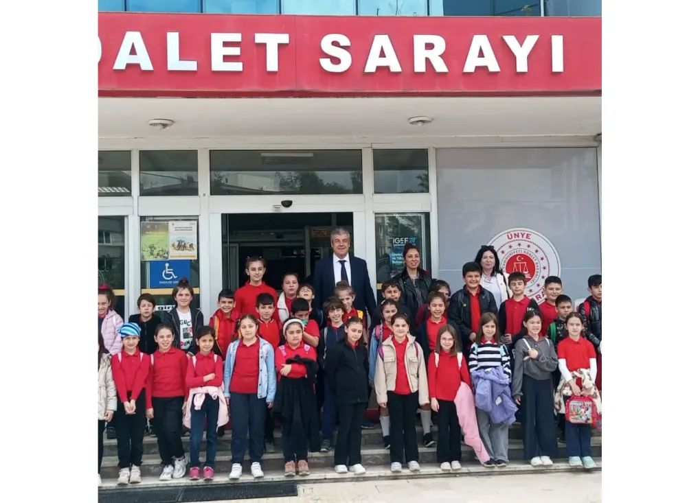 Anafarta İlkokulu öğrencileri adalet sistemini yerinde öğrendi