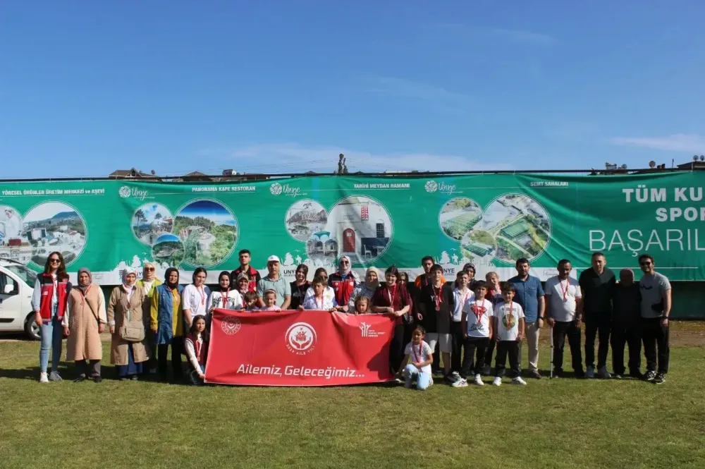  Çocuklar ve aileleri Ünye’de sporla buluştu
