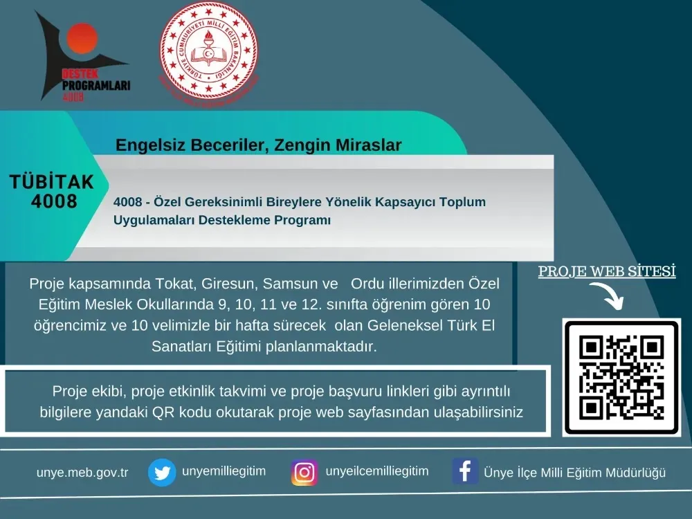 “Engelsiz Beceriler, Zengin Miraslar”la Türk El Sanatları Ünye’de hayat buluyor