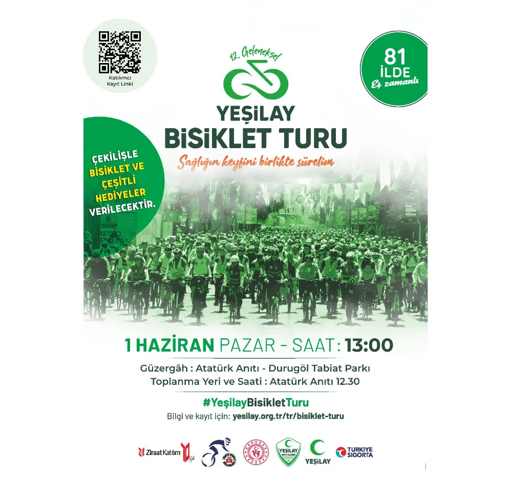 Yeşilay Bisiklet Turu’yla Türkiye pedal çeviriyor