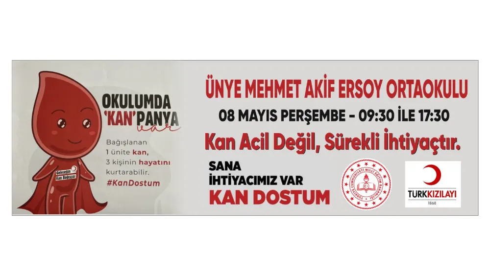Ünye’de “Kan Dostum” kampanyasıyla dayanışma çağrısı!