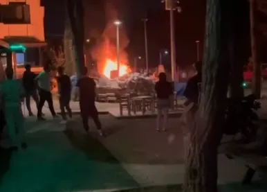 Motosiklet yangını korkuttu!