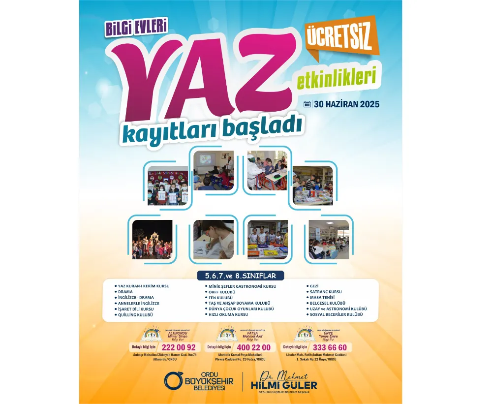 Ücretsiz yaz kursları başlıyor