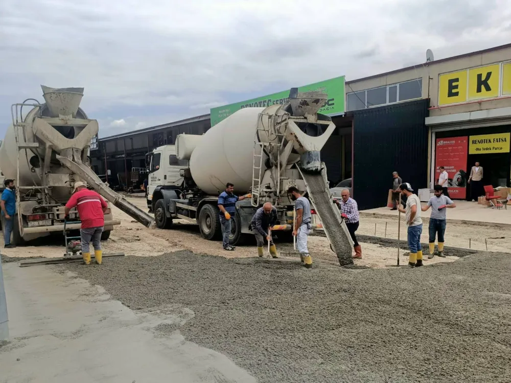 Fatsa Özel Sanayi Sitesi’ne beton yol konforu