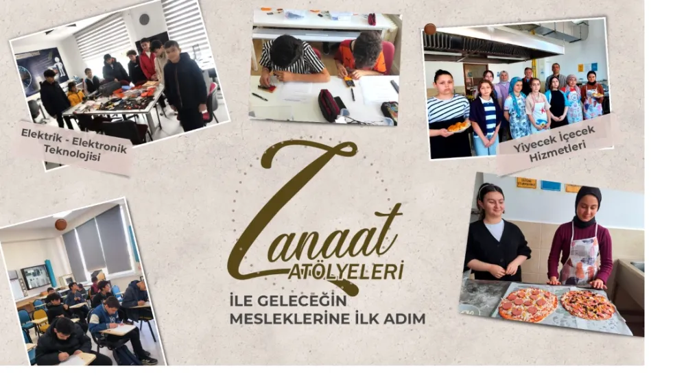 Ortaokul öğrencileri Zanaat Atölyelerinde mesleklerle tanıştı