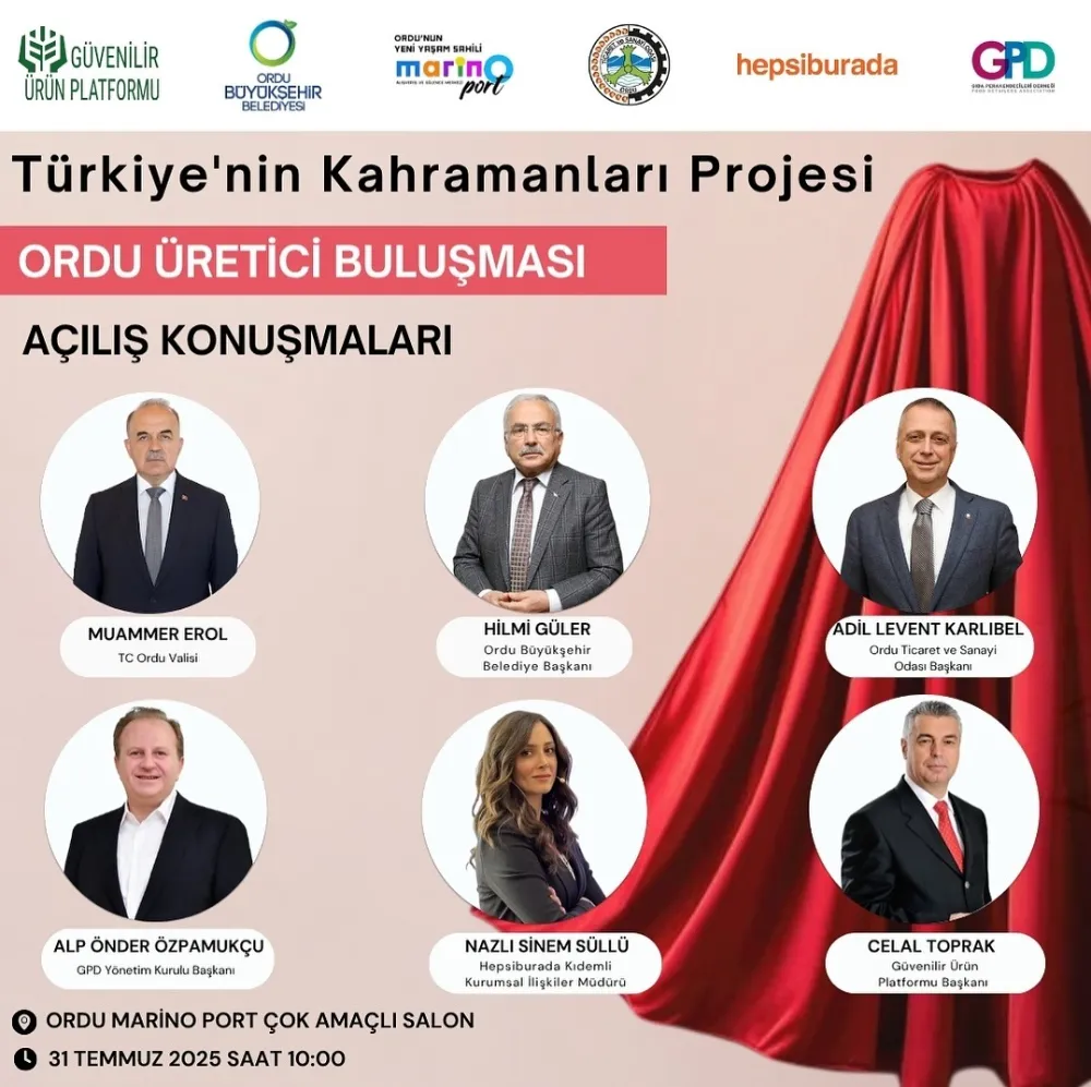 “Türkiye’nin Kahramanları” projesi Ordu’da üreticilerle buluşuyor