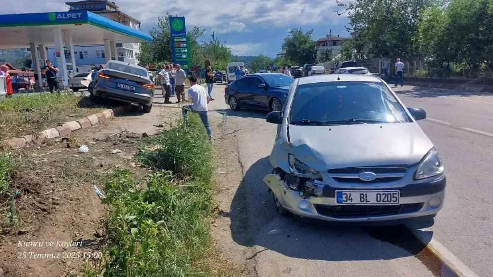 Kumru-Fatsa Yolunda Maddi Hasarlı Kaza