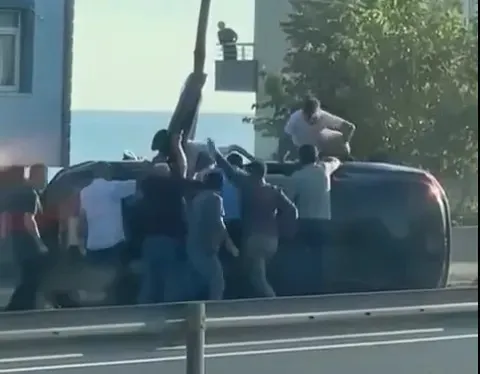 Fatsa’da araç takla attı!