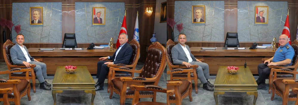 Kibar’dan Emniyet Müdürü Terzi ve Milli Eğitim Müdürü Evin’e hoş geldin ziyareti