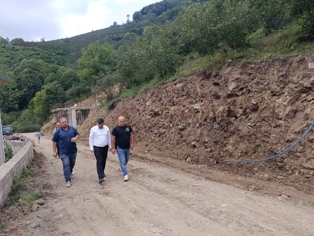 Çaybaşı Taşkesiği’nde bağlantı yolunda yoğun çalışma…