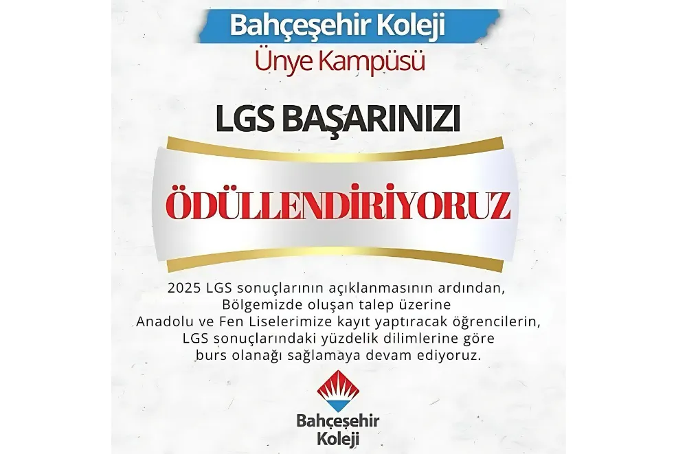 BK Ünye’den LGS’de başarılı öğrencilere burs olanağı! 