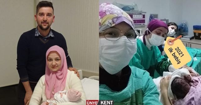 Yeni yılın ilk bebeği Asya Mina…